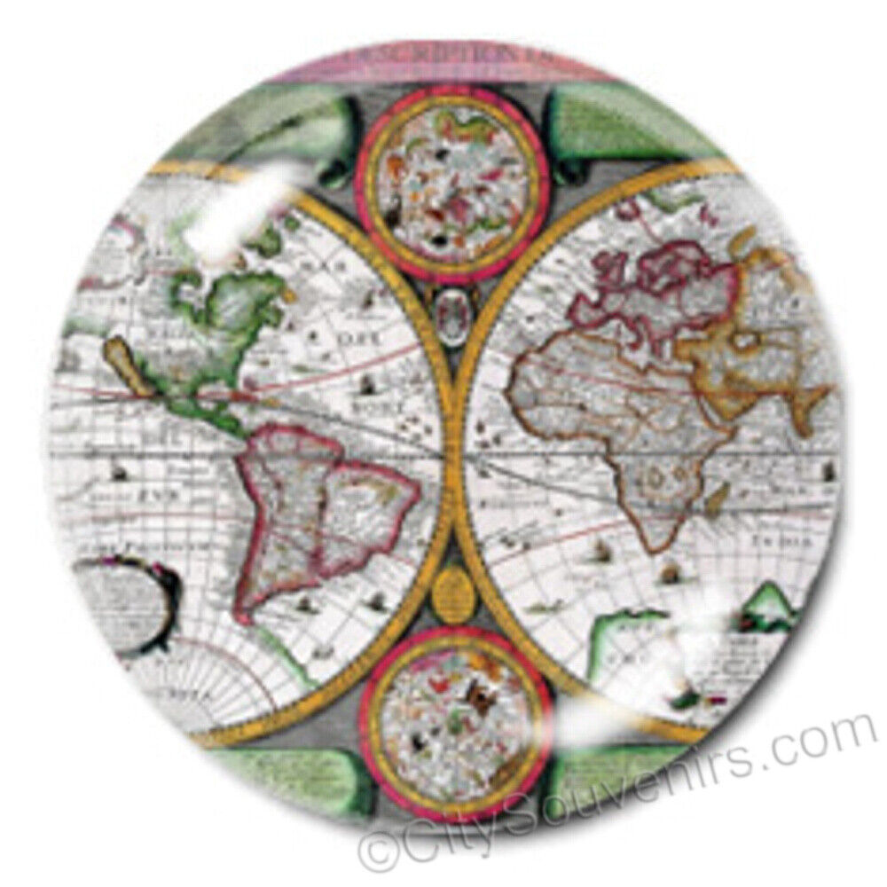 Antique Map Paperweight Crystal Vintage World Map Paperweights