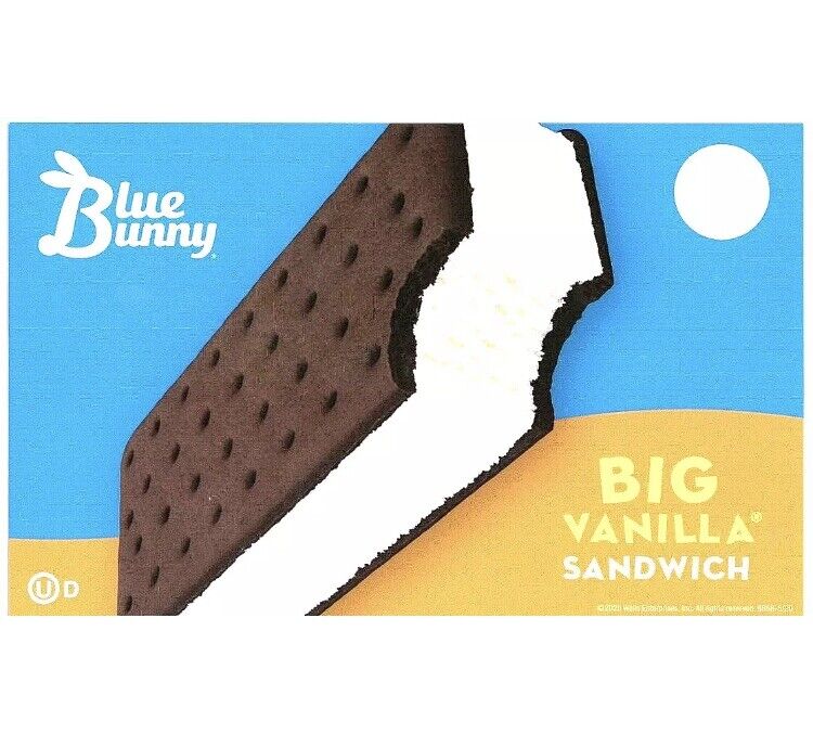 Big Vanilla Sandwich (Blue Bunny) Ice Cream Truck Sticker 8\