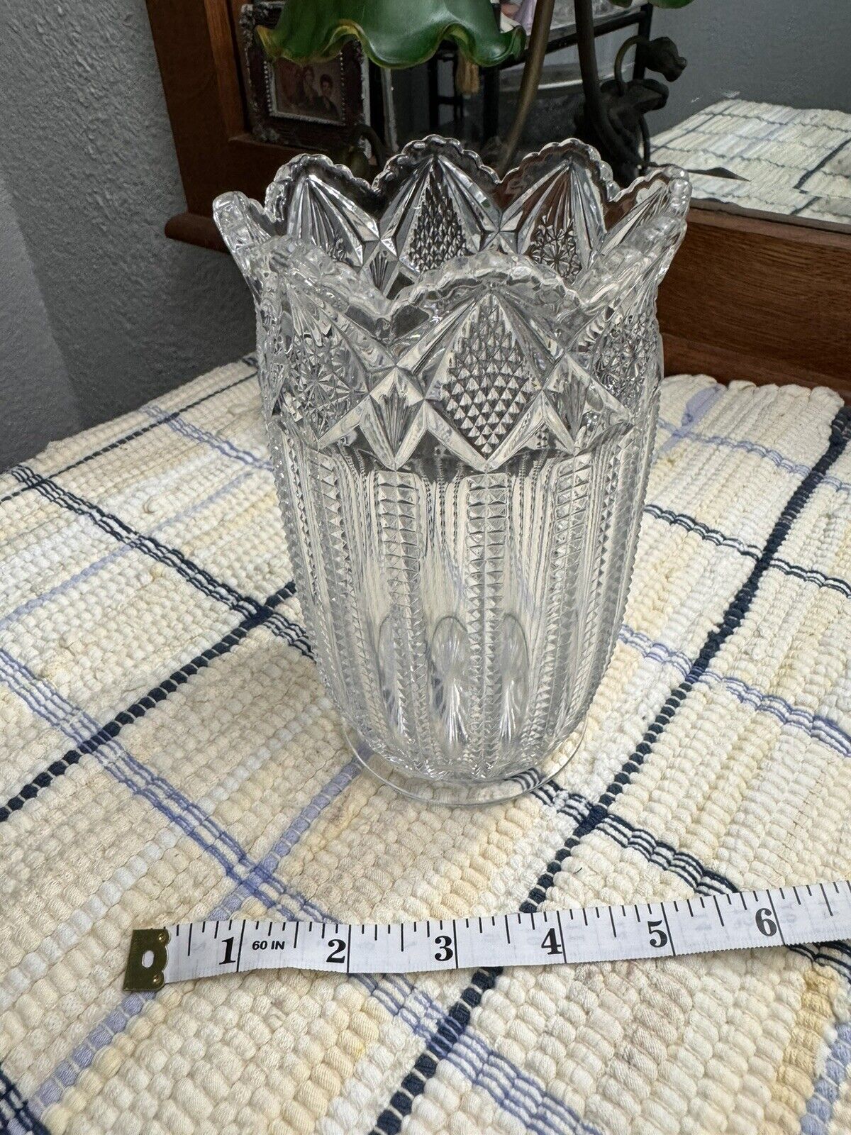 Antique Victorian Pressed Glass Vase