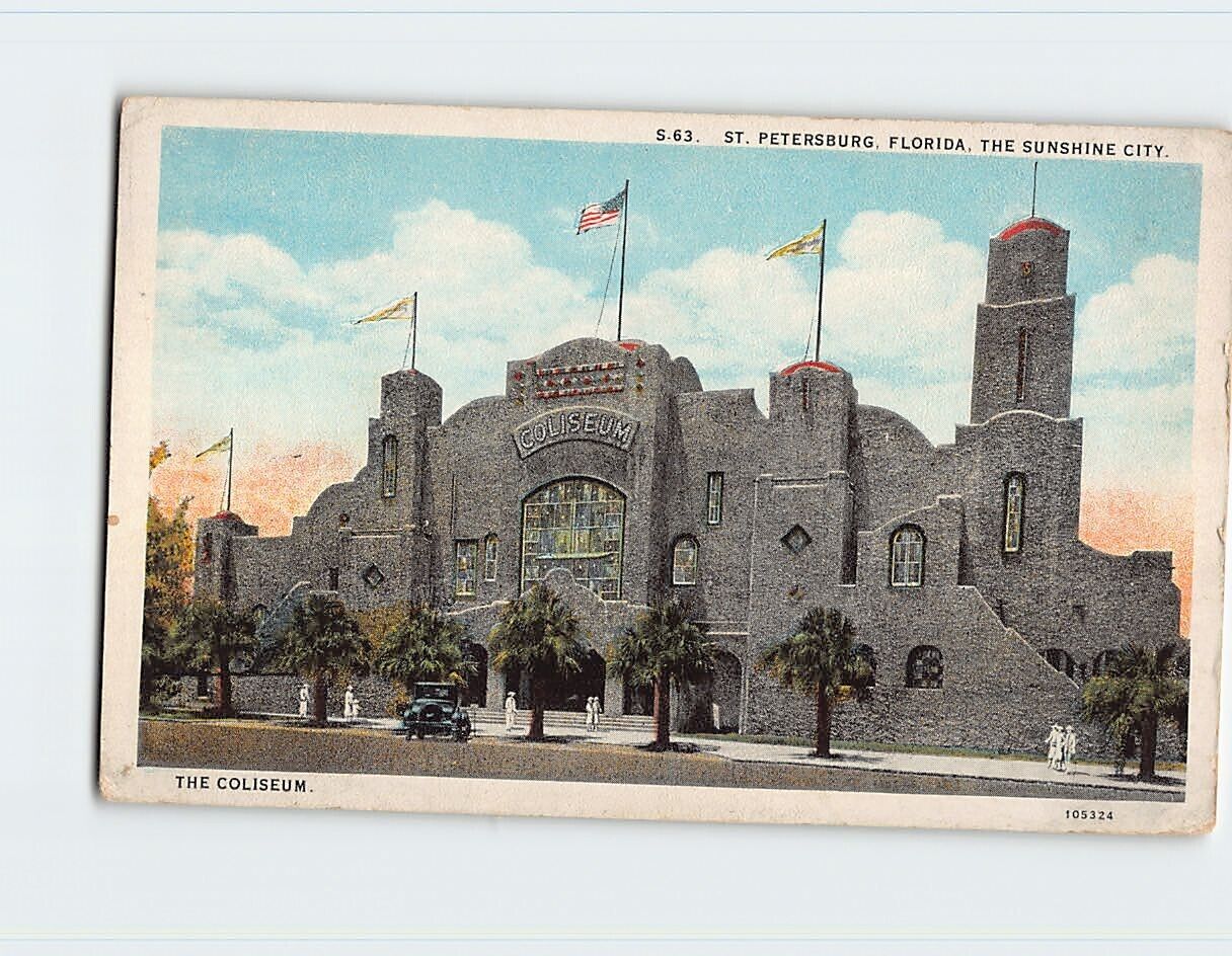Postcard The Coliseum St. Petersburg Florida USA
