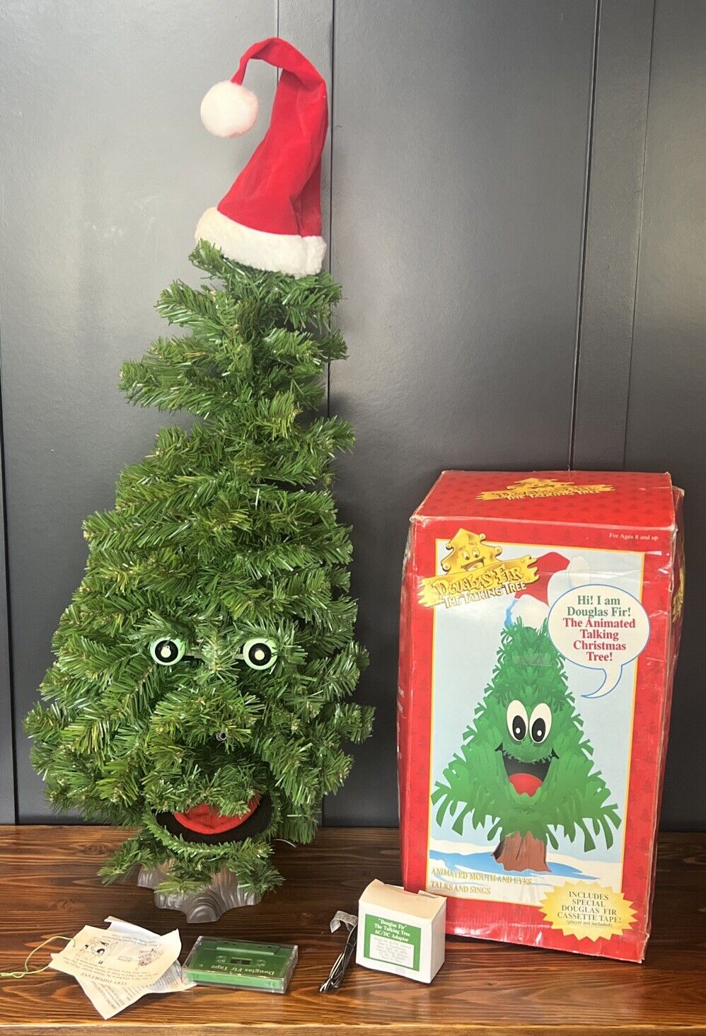 1996 Gemmy DOUGLAS FIR TALKING TREE Animated Singing Christmas Tree 36\