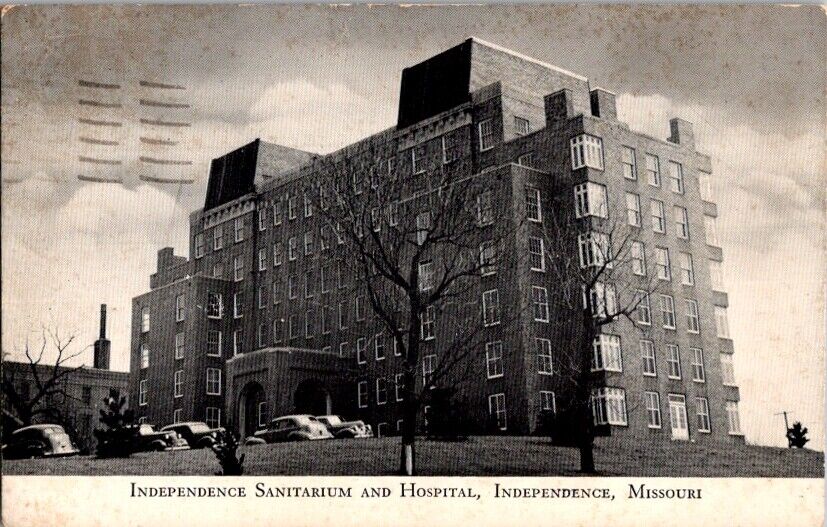 Vintage Postcard Sanitarium & Hospital Independence MO Missouri 1947       I-180