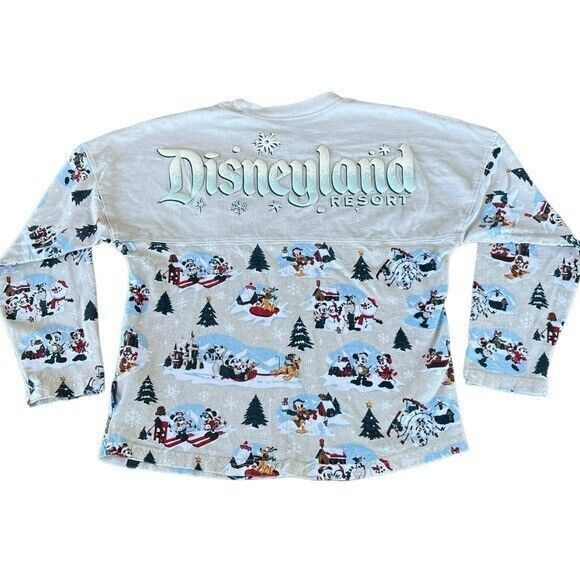 Disneyland Resort Mickey & Friends Holiday Christmas Festive Spirit Jersey Large