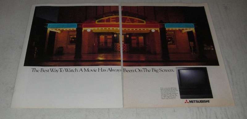 1988 Mitsubishi 35-inch Direct-View TV Ad - The Big Screen