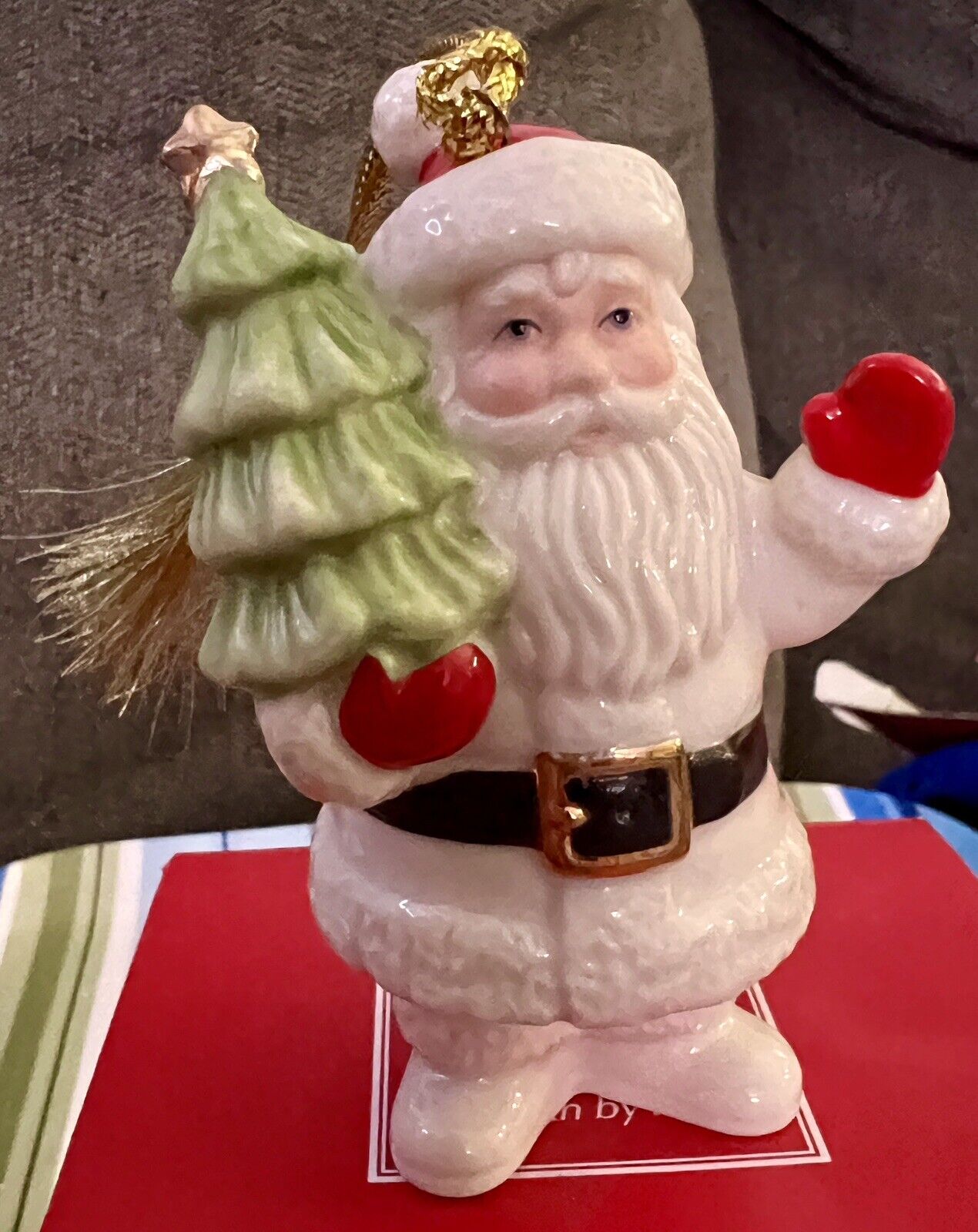 Lenox Merry Little Ornament - 856361 - Santa With Christmas Tree
