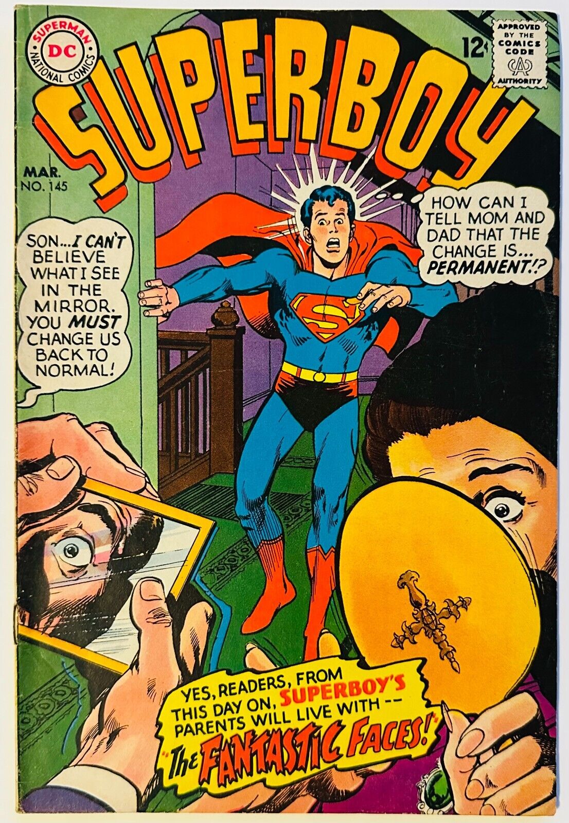 DC Comics (1968) Superboy #145 Neal Adams Cover-\