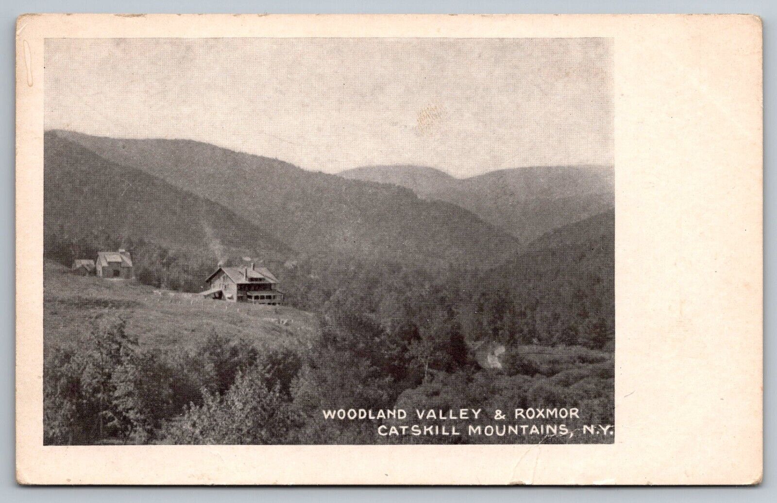 Woodland Valley & Roxmor. Catskill Mountains. New York Vintage Postcard. NY
