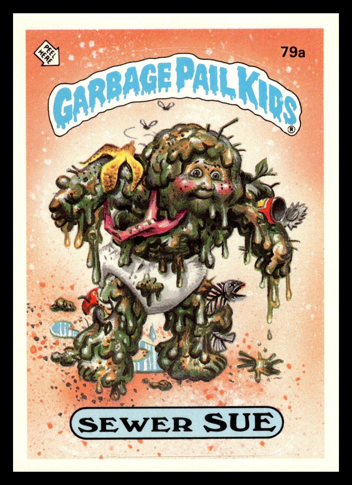 1985 Topps Garbage Pail Kids GPK Series 2 OS2 Sewer SUE 79a LM Puzzle Glossy