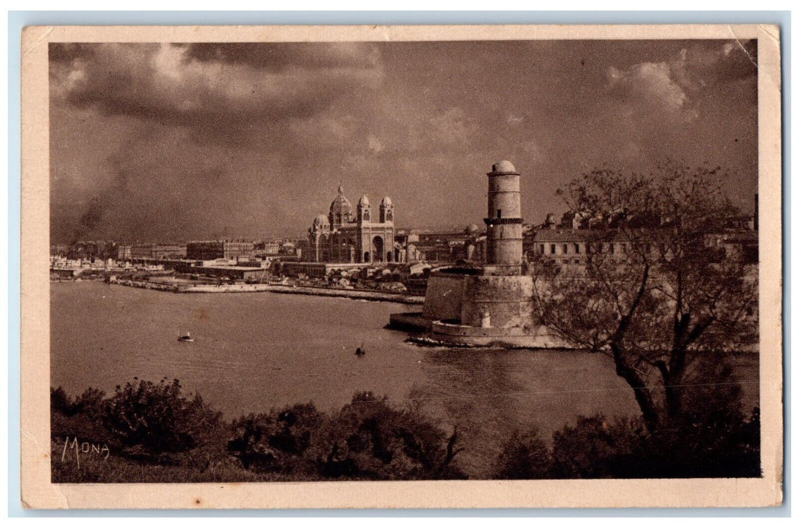 1945 Les Petits Tableaux De Marseille France Vintage Postage Due Postcard