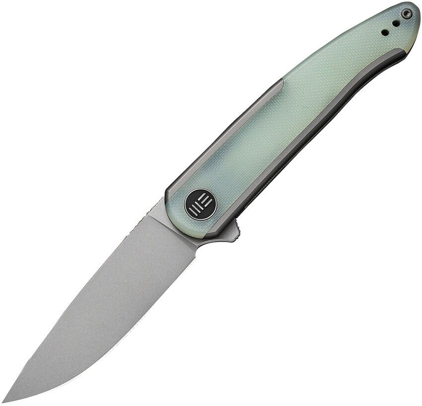 WE Smooth Sentinel Folding Knife Gray/Natural Ti G10 Inlay Handle 20CV WE20043-2