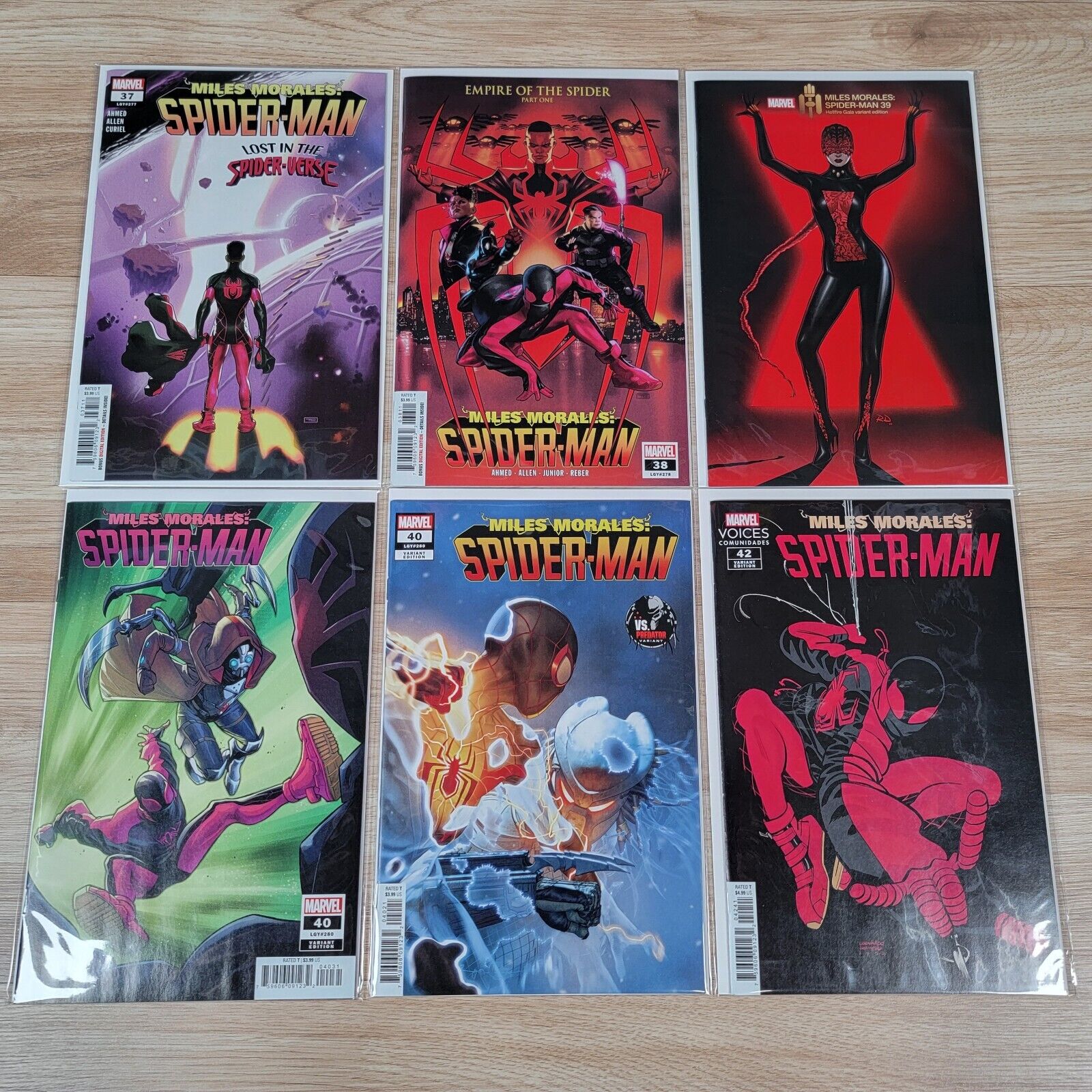 Miles Morales Spider-Man #37-40 & 42 Variants Marvel Comics 2022 - Lot of 6