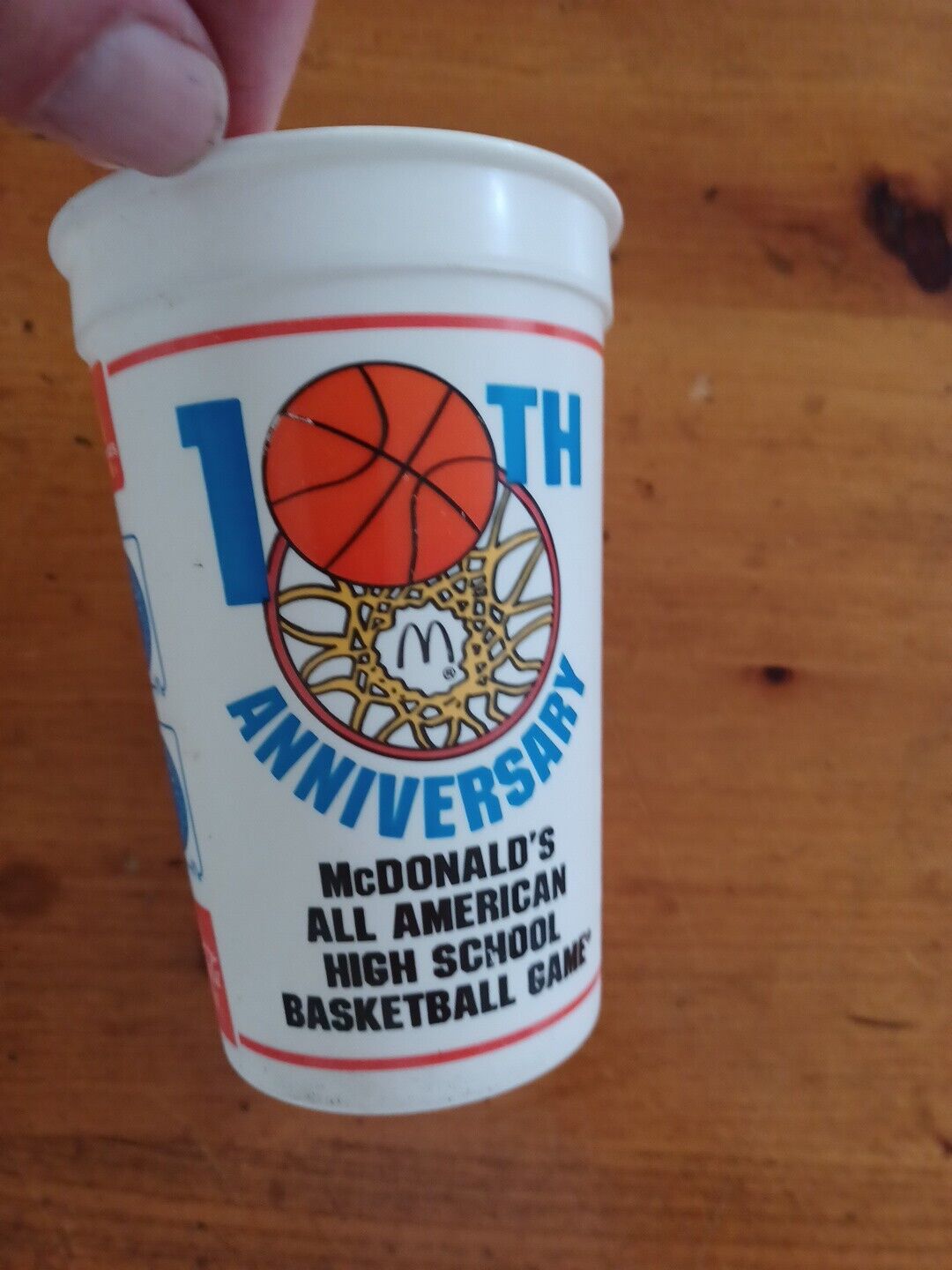 Vtg Plastic Cup 1987 McDonald\'s 10th Anniversary Philadelphia H.S. Basketball 5\