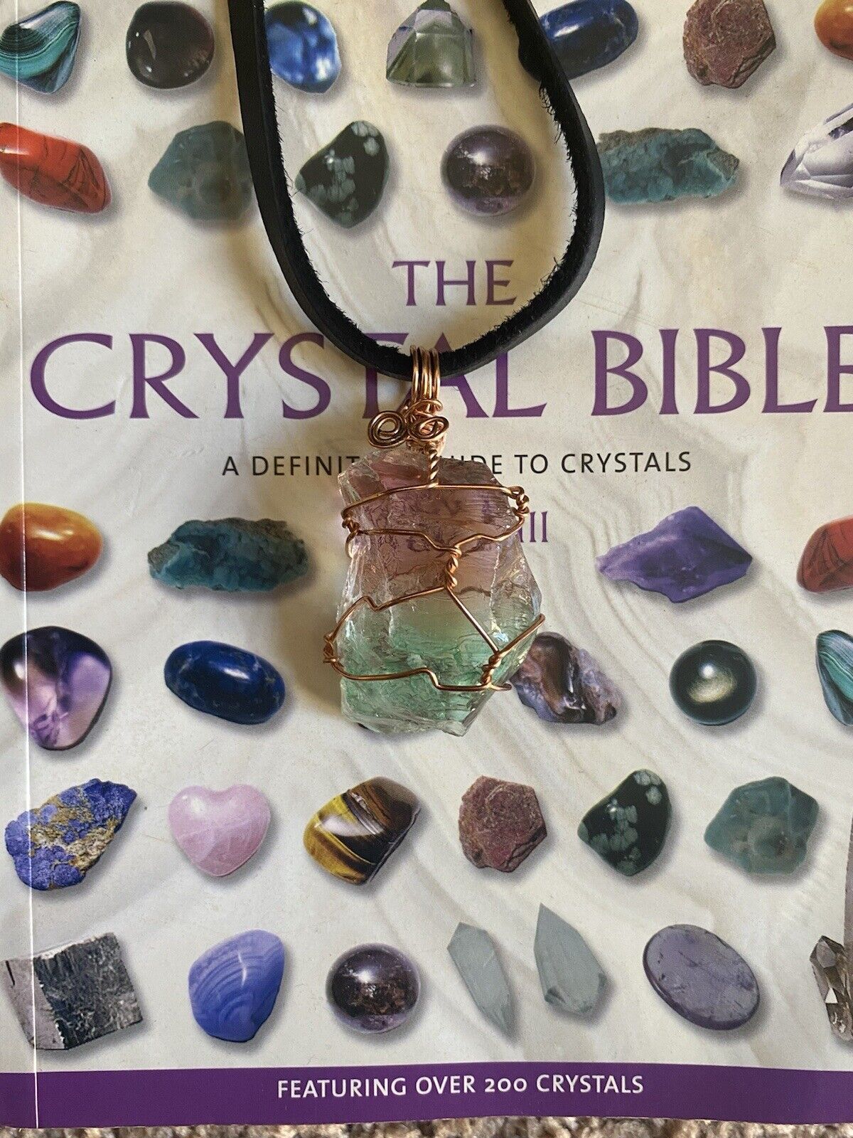 Tricolor Tourmaline , Rainbow Tourmaline  natural crystal stone necklace