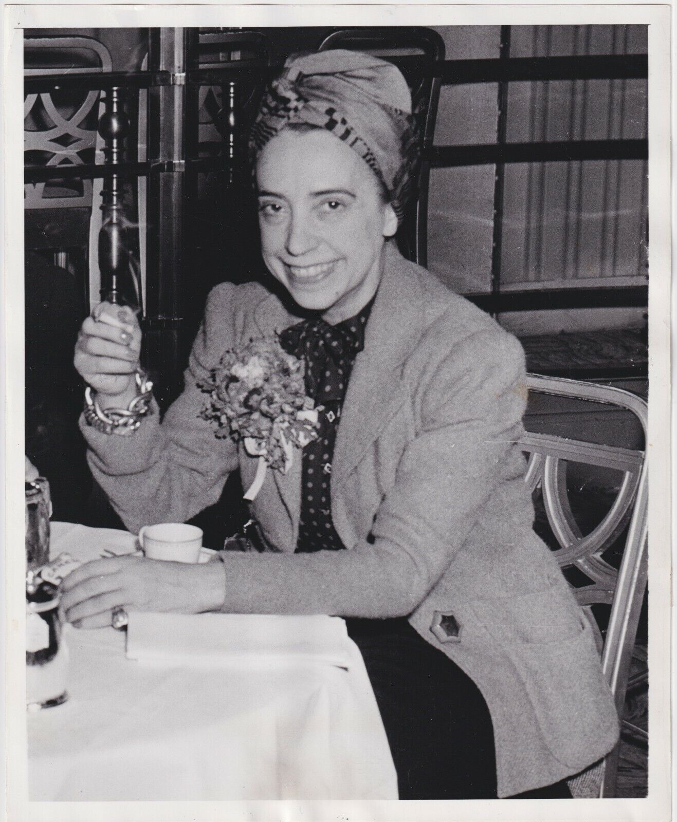 Parisian Fashion Designer ELSA SCHIAPARELLI * RARE VINTAGE 1940 press photo
