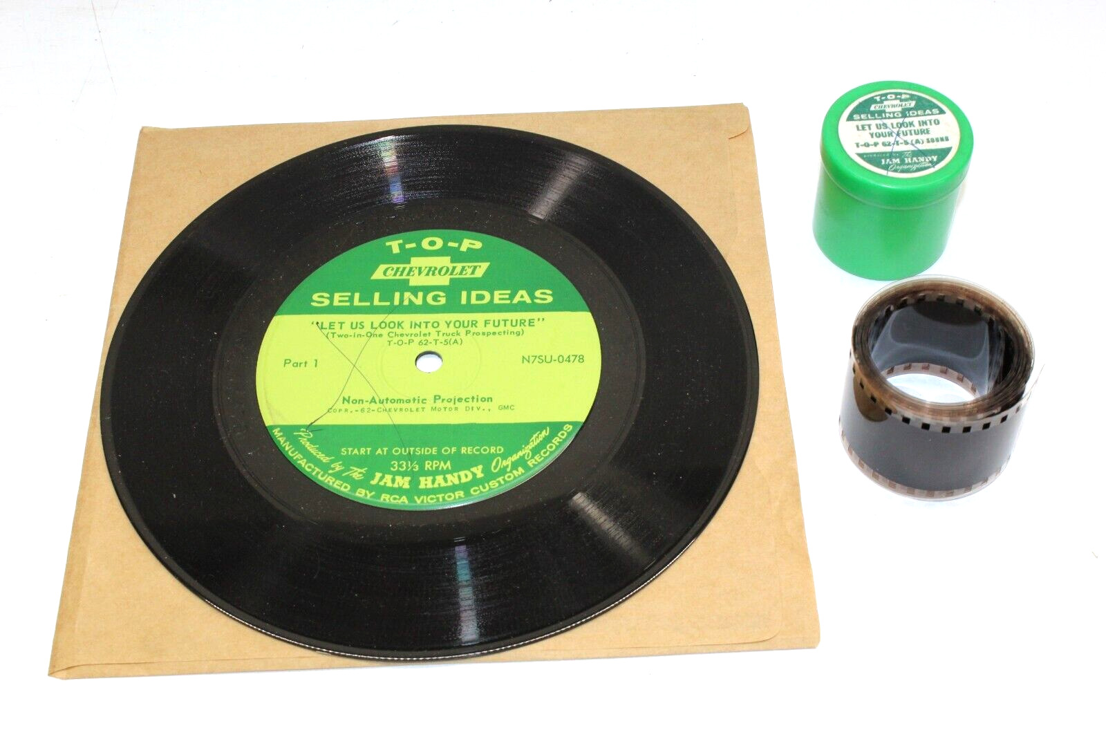 1962 CHEVROLET Chevy FILM / Vinyl Record - 35mm Film Roll Movie -  Jam Handy