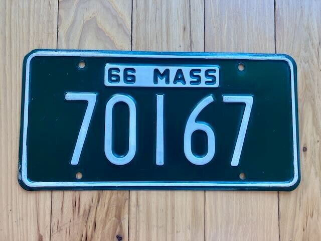 1966 Massachusetts License Plate