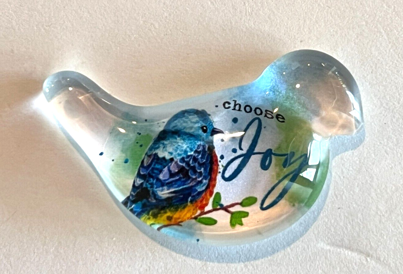 Gift Craft BIRD Shape Glass Token w/Bluebird \