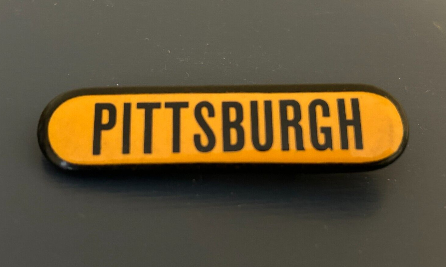 Vintage Pittsburgh Celluloid Pin Back Oval Pirates Steelers Button Historic