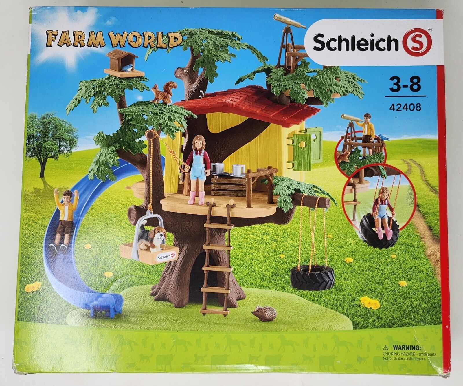 Schleich 42408 Farm World Tree House nearly complete (Missing One Cup)