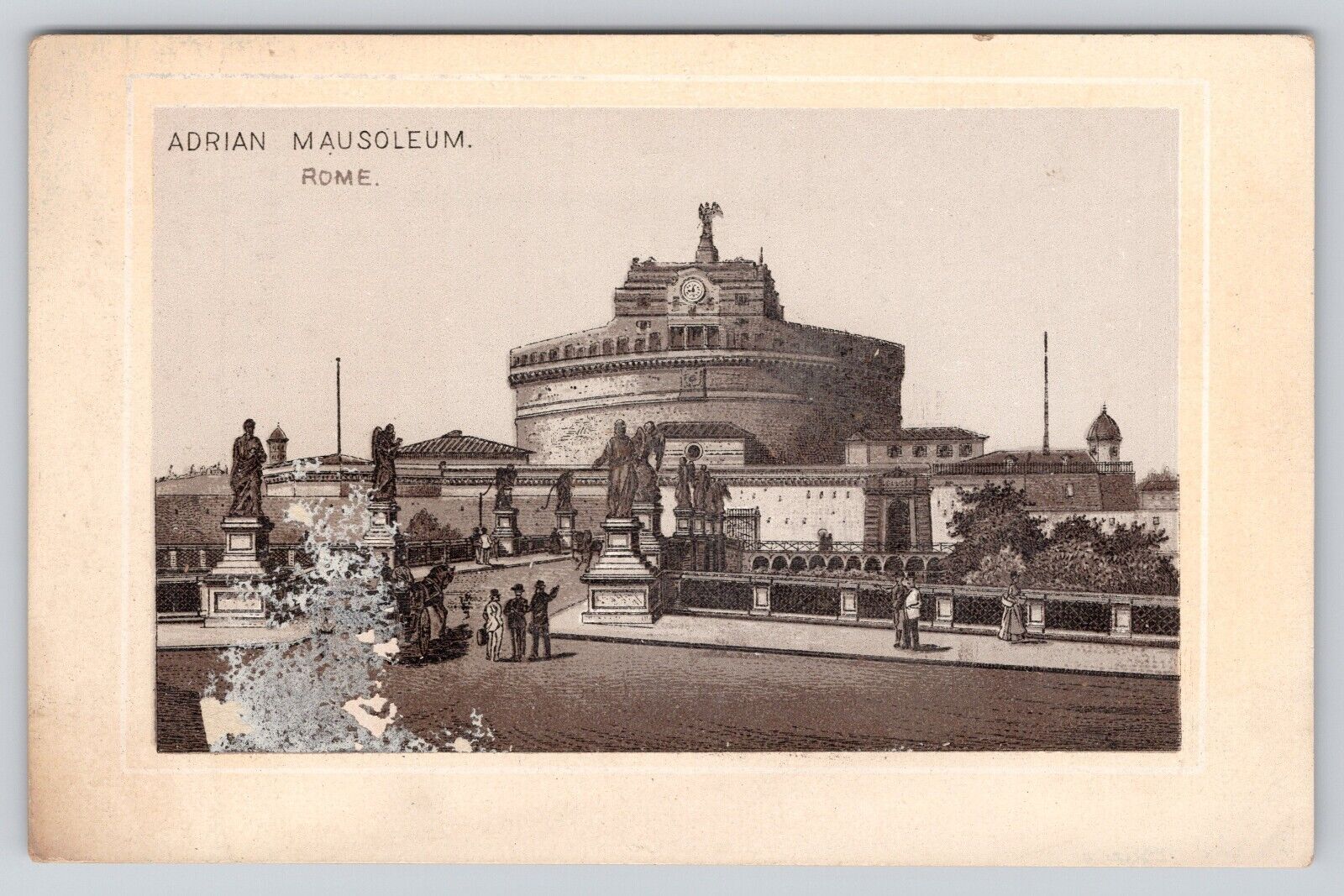 Vintage Jersey Coffee Victorian Trade Card Adrian Mausoleum, Rome 1880\'s