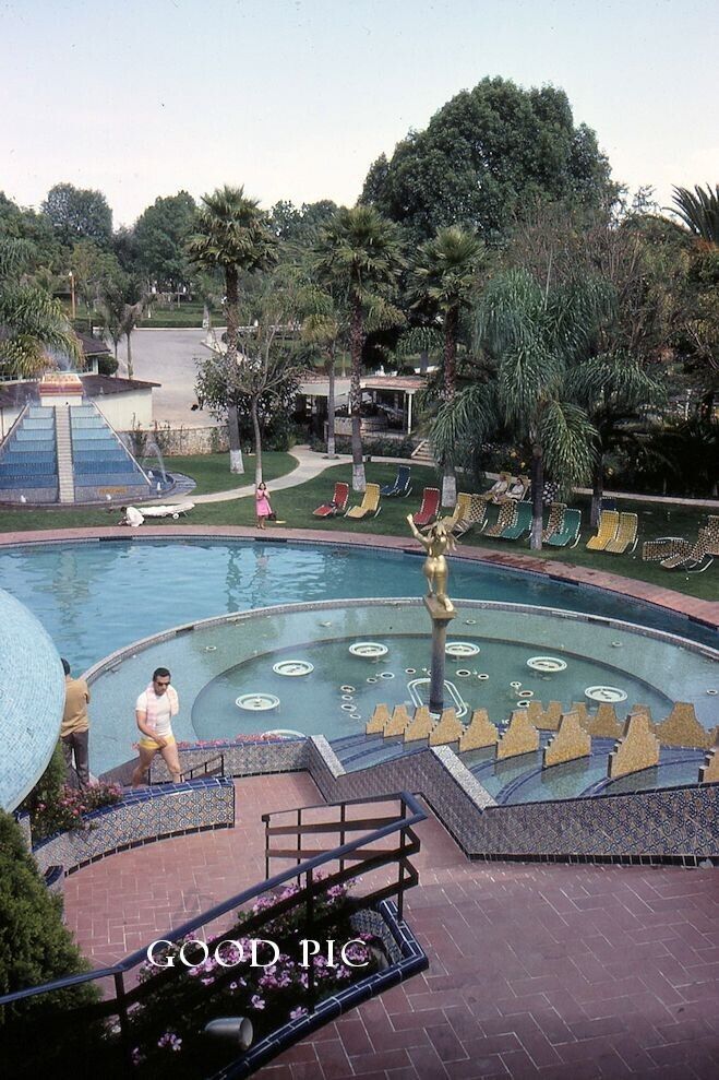 #WE5- Vintage 35mm Slide Photo- Fancy Swimming Pool- 1965