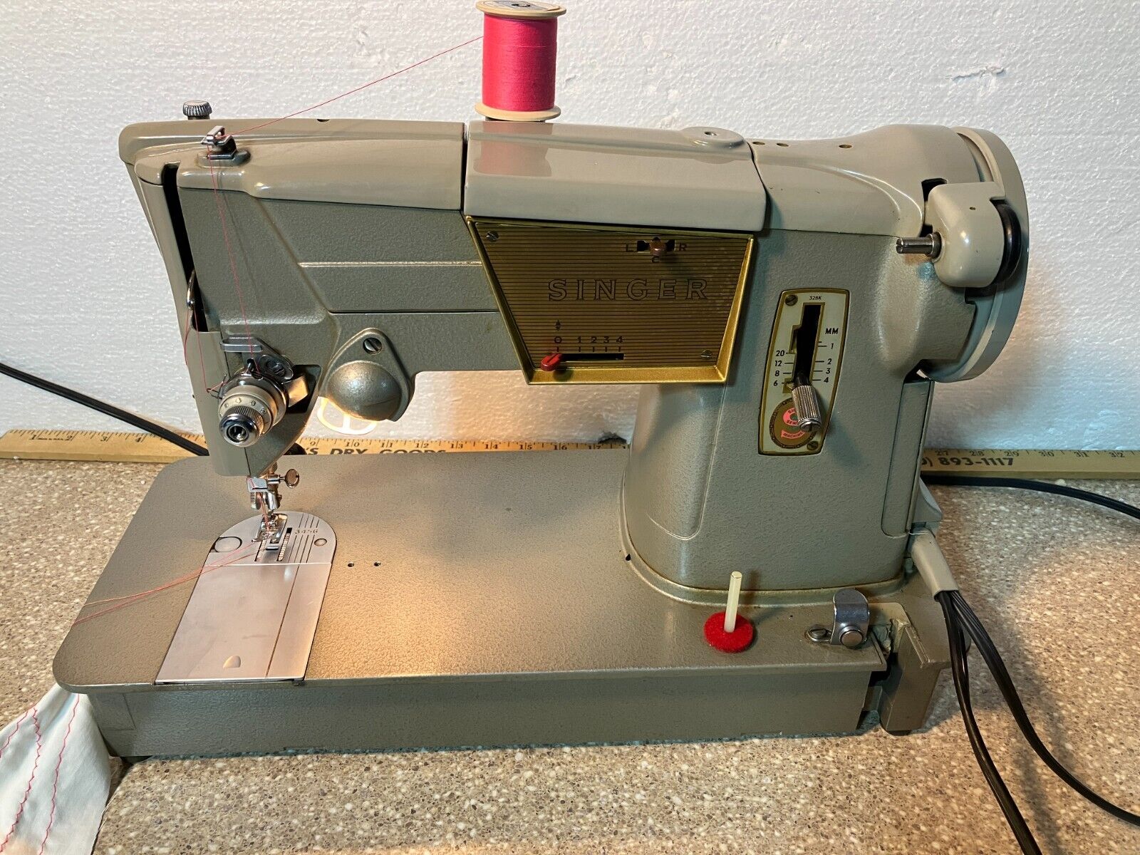 1964 Heavy Duty SINGER 328K All Metal  Sewing Machine Serviced and cleaned