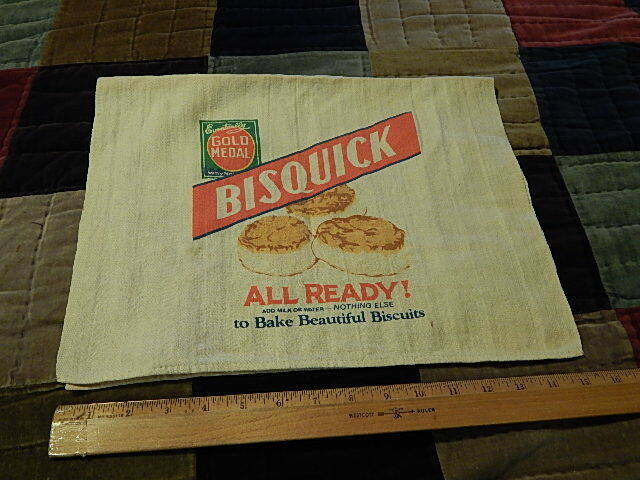 Bisquick Biscuits ~ Gold Medal Foods, Inc. ~ Kitchen Culinary Cotton Towel ~ Vtg