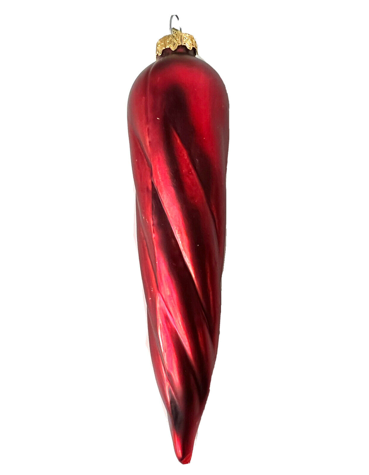 Red Chili Pepper Unbreakable Ornament Matte Finish ￼6.5” Long