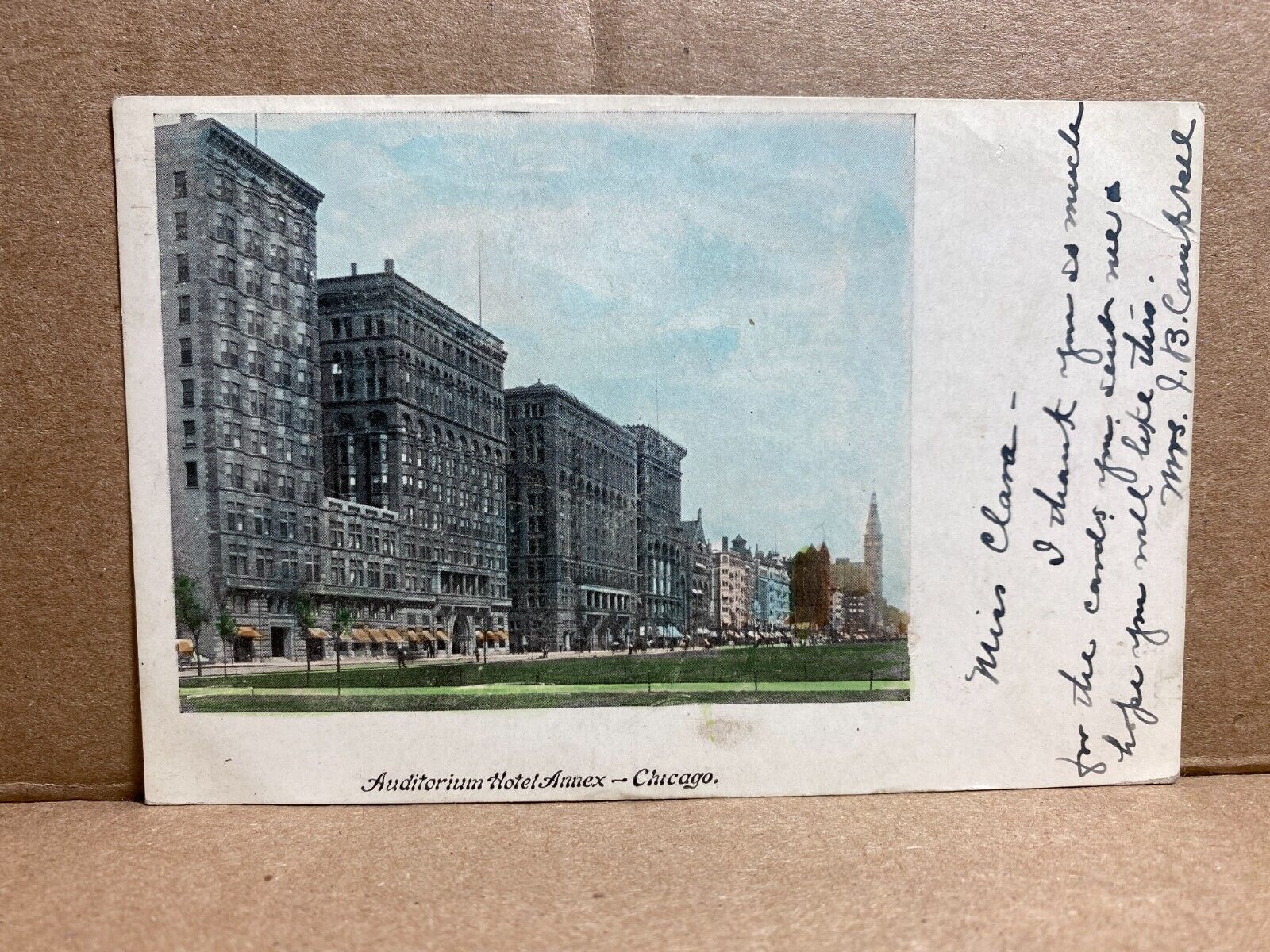Auditorium Hotel Annex Chicago Illinois IL c1900s Antique Postcard No 43