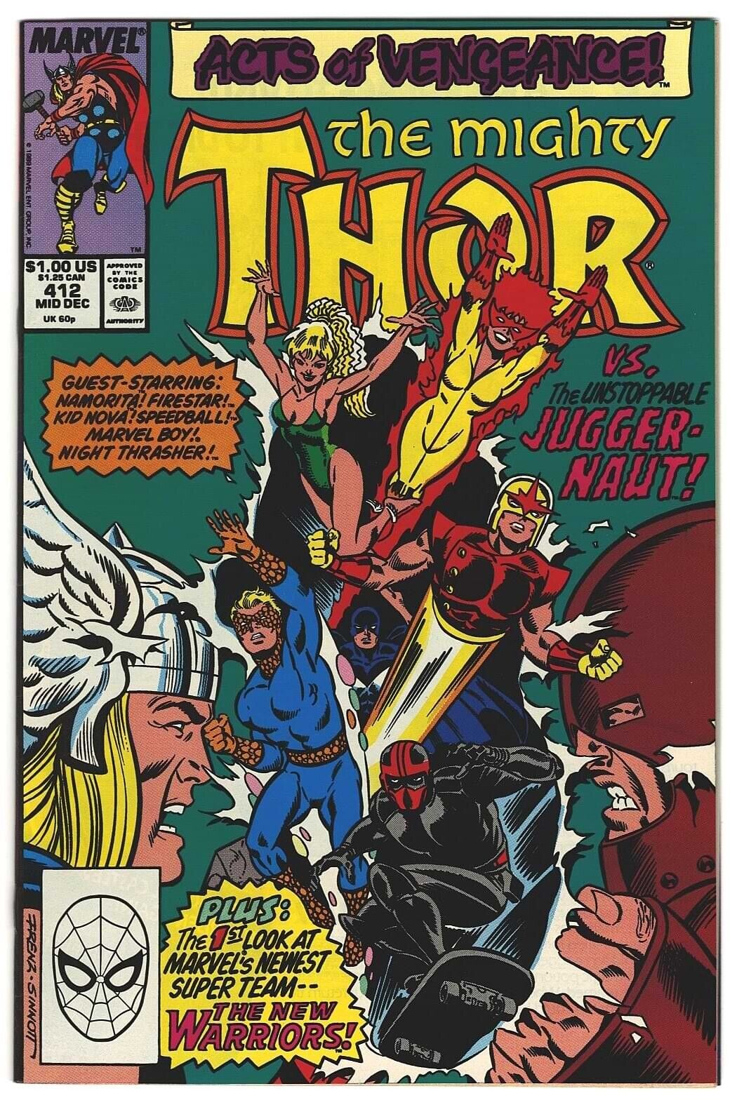 Thor #412 (1989) 🔑 1st Appearance of The New Warriors