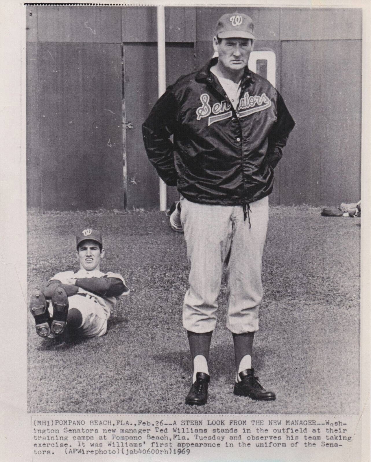 1969 Press Photo Senators Baseball Manager Ted Williams at Spring Training