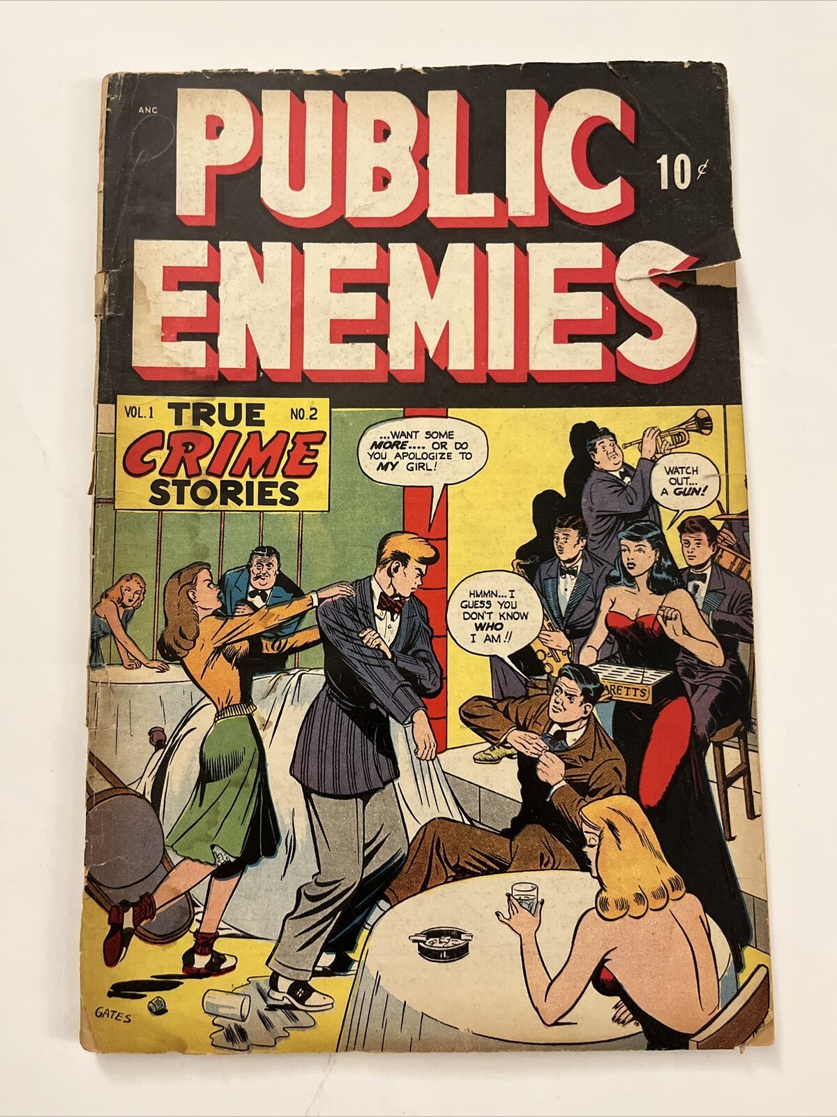 PUBLIC ENEMIES VOL 1 #2 MAY JUNE 1948 SOTI D.S. PUBLISHING Golden Age Comic