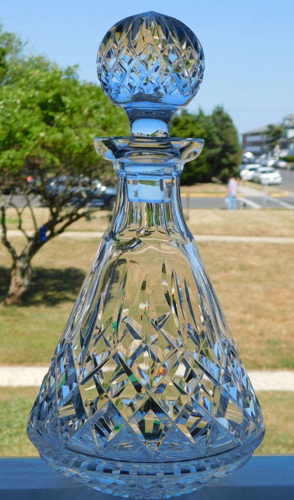WATERFORD LISMORE ROLY POLY DECANTER WITH ORIGINAL STOPPER