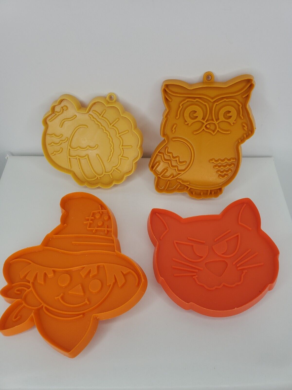 Vintage Hallmark Holiday Cookie Cutters Lot of 4 Halloween Fall Thanksgiving 