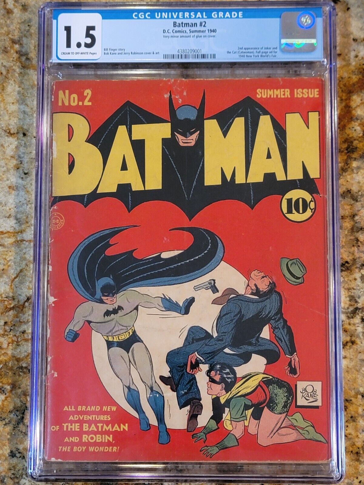 1940 D.C. Comics Batman 2 CGC 1.5. 2nd Joker & Catwoman Appearance