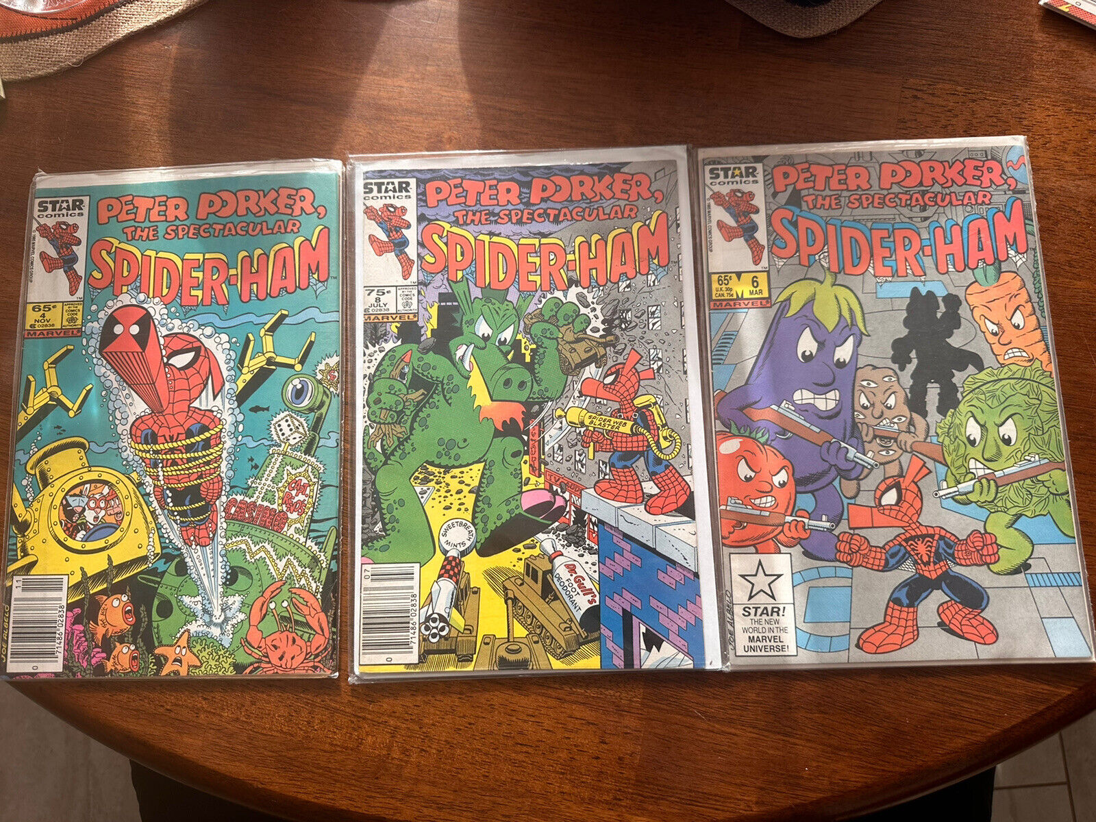 Peter Porker, The Spectacular Spider-Ham #4/#6/#8 Newsstand  Star/Marvel Comics