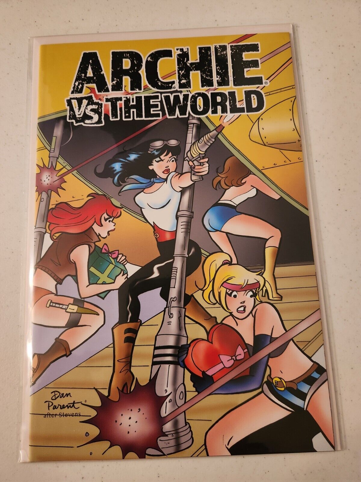 Archie vs The World #1 Dan Parent Dave Stevens Homage NM 200 copies w/COA