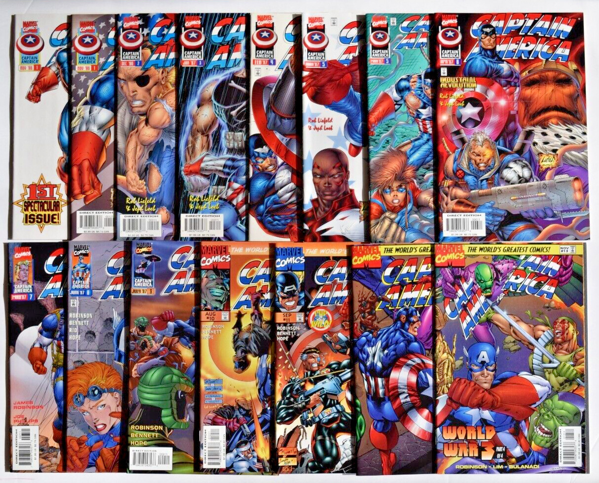 CAPTAIN AMERICA (1996) 15 ISSUE COMPLETE SET #1-13 & 1 & 5 VARIANTS