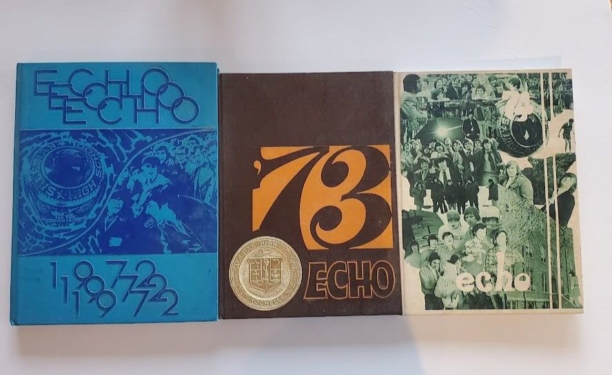 1972, 73, 74 Echo Salesian High School Yearbook, New Rochelle, New York 3 books