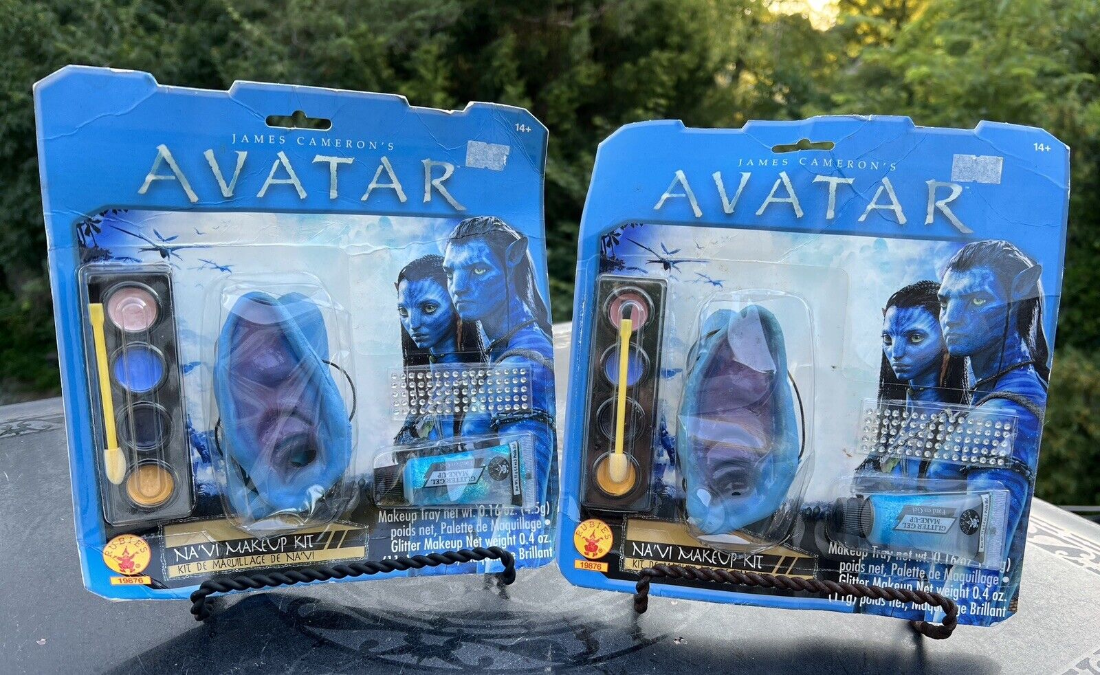 PAIR of James Cameron's AVATAR Na'vi Makeup Kit + Ears - Sealed on Card - Read 