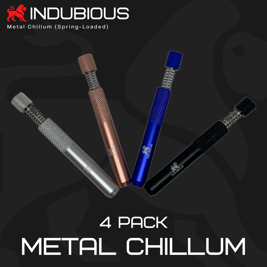 Metal Spring Loaded Chillum Bundle Wholesale Price | Low MOQ Smoking (5 Packs)