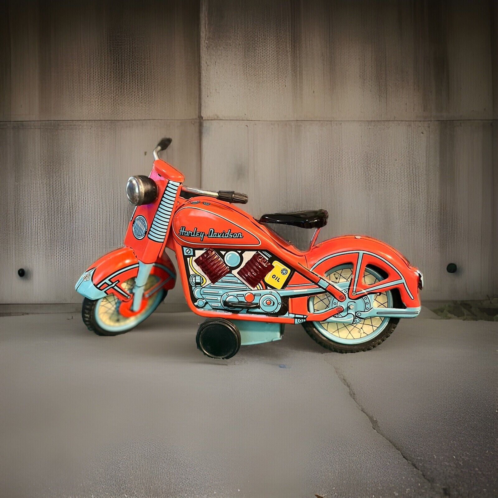 Harley-Davidson Xonex Tin Motorcycle. 2000 Reproduction.