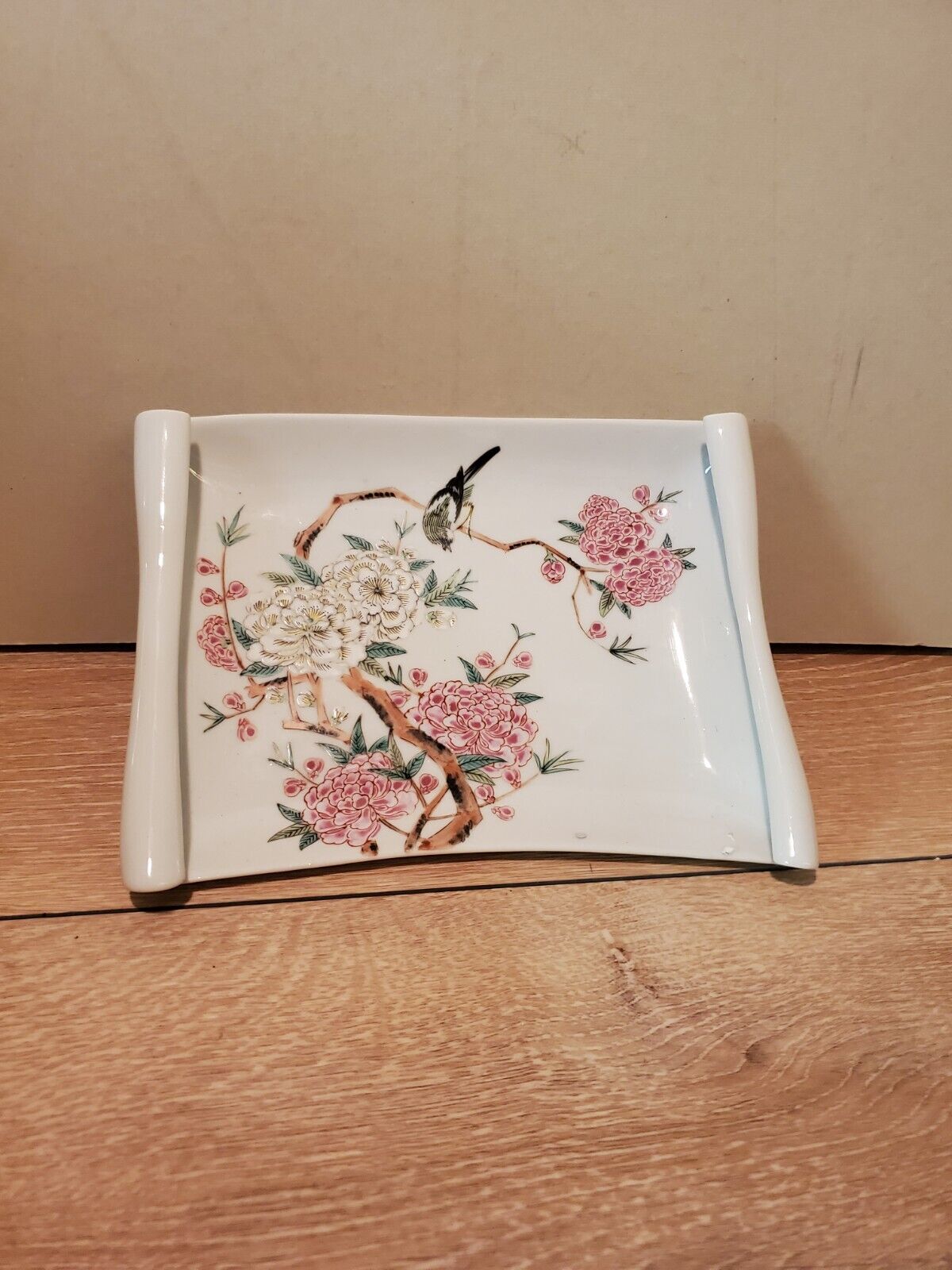 Vintage Handpainted Chinoiserie Porcelain Dish 6x9