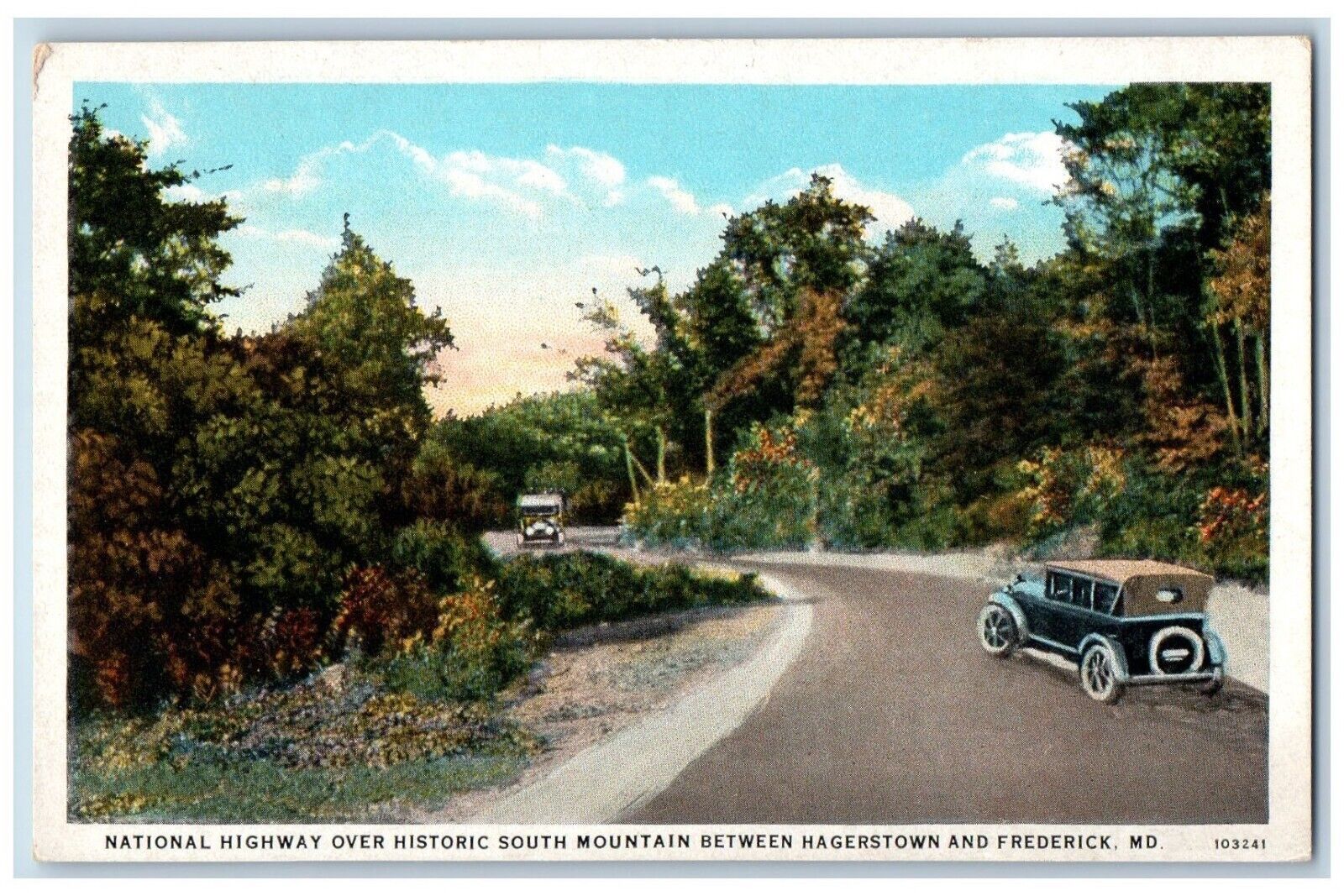Frederick Maryland MD Postcard National Highway Historic South Mountain c1940's