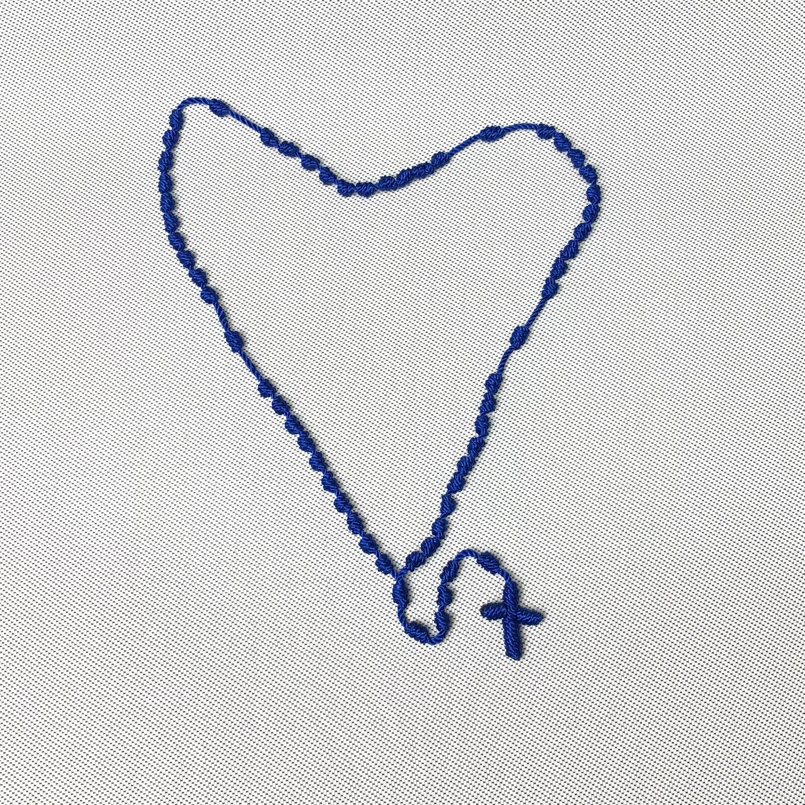 Rosario de Hilo Azul - Blue Knotted Cord Rosary