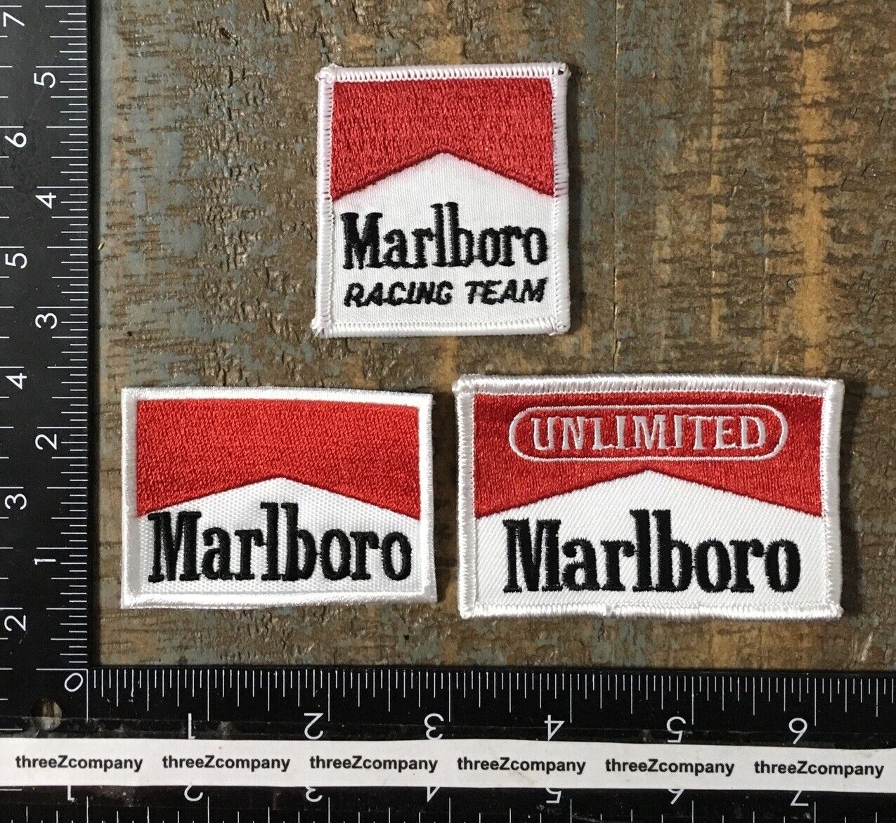 Lot Of 3 Vintage MARLBORO Cigarettes Racing Team Logo Sew-On Patches F1