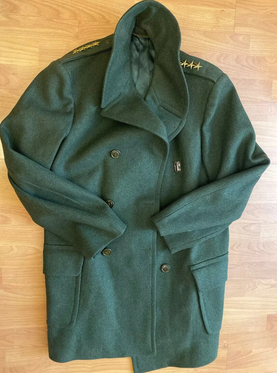 1955 US UNION MADE MILITARY Coat 44 With Meyer or HS MEYER 4 Star Bar Pins Rare