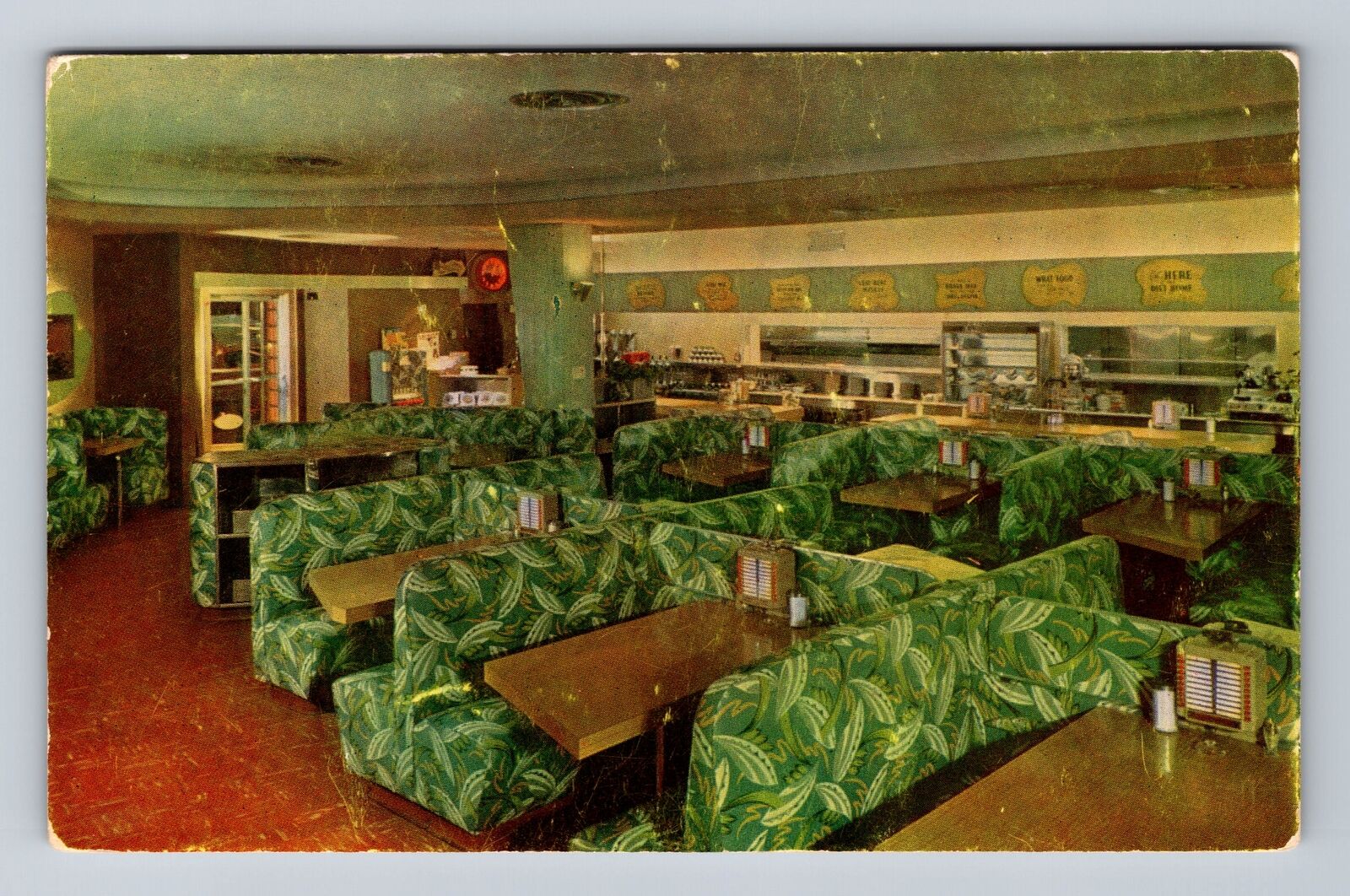 San Antonio TX-Texas, Earl Abel's Fine Foods, Advertising Vintage Postcard