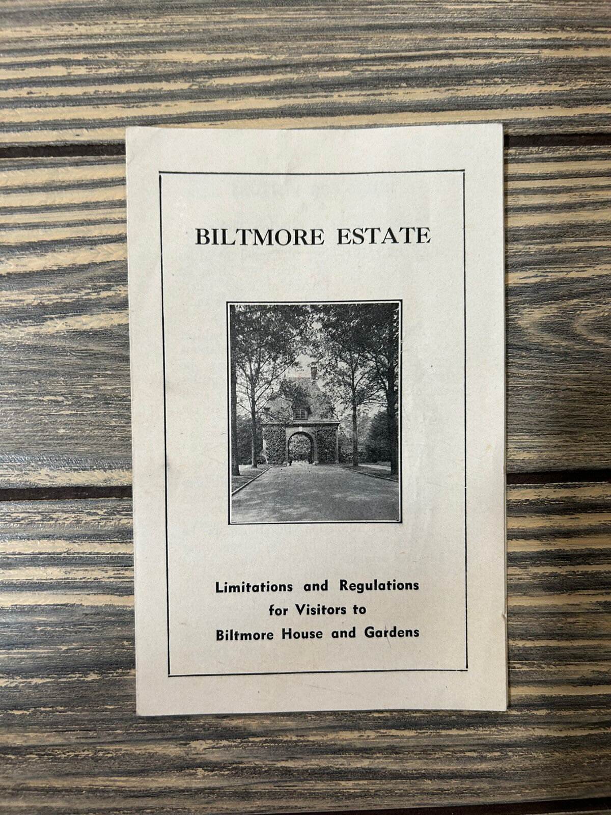 Vintage Biltmore Estate Limitations and Regulations for Visitors to Biltmore t