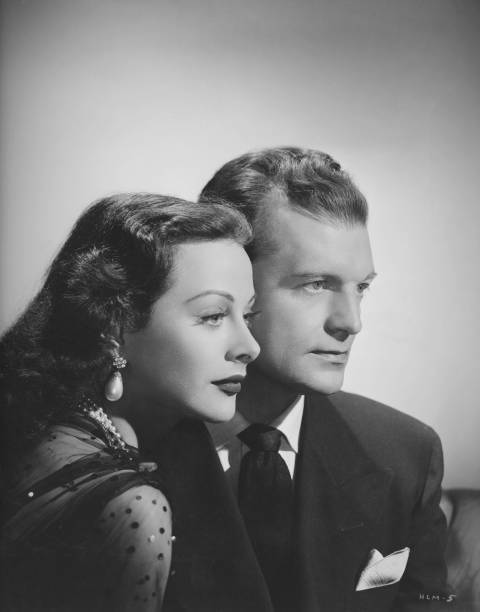 Austrian American actress Hedy Lamarr third husband, actor John Lo Old Photo